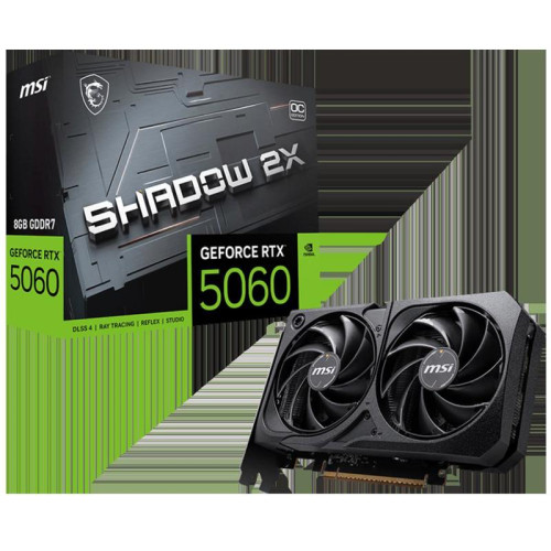 Видеокарта PCIE16 RTX5060 8GB RTX 5060 8G SHADOW 2X OC MSI