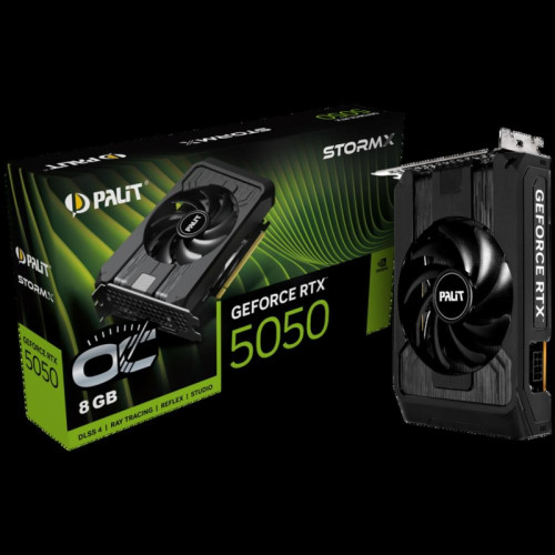 Видеокарта Palit PCI-E 5.0 PA-RTX5050 STORMX OC NVIDIA GeForce RTX 5050 8Gb 128bit GDDR6 2317/20000 HDMIx1 DPx3 HDCP Ret