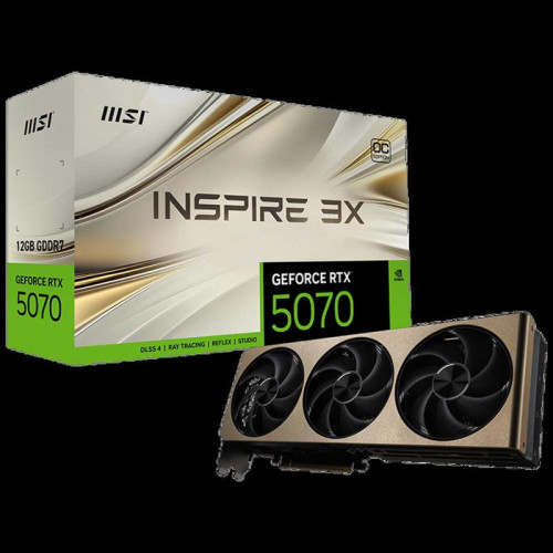 Видеокарта PCIE16 RTX5070 12GB RTX 5070 12G INSPIRE 3X OC MSI