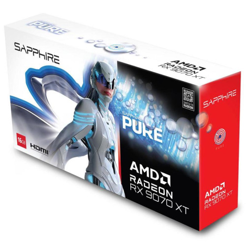 Видеокарта Sapphire RX9070XT PURE OC 16GB GDDR6 256bit 2xDP 2xHDMI 3FAN RTL