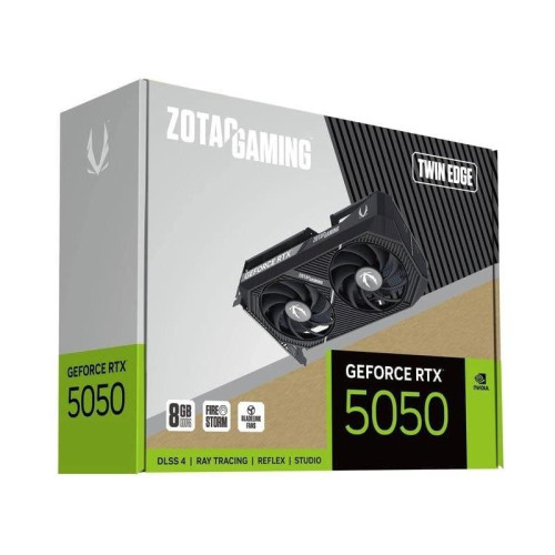 Видеокарта Zotac PCI-E 5.0 RTX 5050 TWIN EDGE NVIDIA GeForce RTX 5050 8Gb 128bit GDDR6 2572/20000 HDMIx1 DPx3 HDCP Ret
