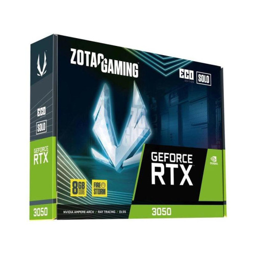Видеокарта Zotac PCI-E RTX 3050 ECO SOLO NVIDIA GeForce RTX 3050 8Gb 128bit GDDR6 1777/14000 HDMIx1 DPx3 HDCP Ret