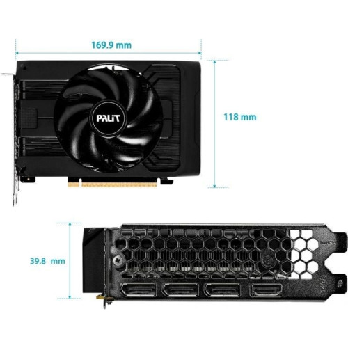 Видеокарта Palit PCI-E 5.0 PA-RTX5050 STORMX OC NVIDIA GeForce RTX 5050 8Gb 128bit GDDR6 2317/20000 HDMIx1 DPx3 HDCP Ret