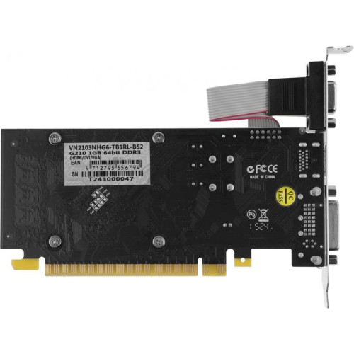 Видеокарта Biostar PCI-E G210-1GB D3 LP NVIDIA GeForce 210 1Gb 64bit DDR3 589/1333 DVIx1 HDMIx1 CRTx1 Ret low profile [VN2103NHG6]