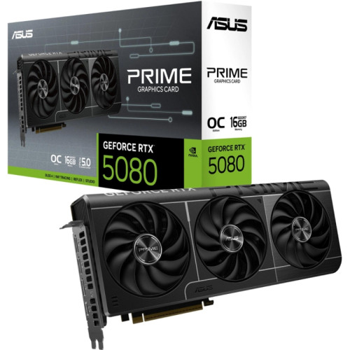 Видеокарта Asus PCI-E PRIME-RTX5080-O16G NVIDIA GeForce RTX 5080 16Gb 256bit GDDR7 2640/23000 HDMIx2 DPx3 HDCP Ret Видеокарта Asus PCI-E PRIME-RTX5080-O16G NVIDIA GeForce RTX 5080 16Gb 256bit GDDR7 2640/23000 HDMIx2 DPx3 HDCP Ret
