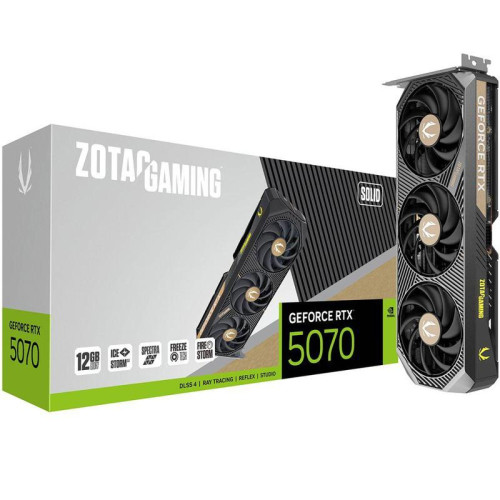 Видеокарта Zotac PCI-E 5.0 RTX 5070 SOLID NVIDIA GeForce RTX 5070 12Gb 192bit GDDR7 2512/28000 HDMIx1 DPx3 HDCP Ret