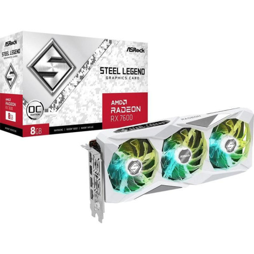 Видеокарта Asrock PCI-E 4.0 RX7600 SL 8GO AMD Radeon RX 7600 8Gb 128bit GDDR6 2320/18000 HDMIx1 DPx3 HDCP Ret [RX7600 SL 8GO]