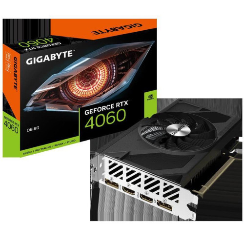 Видеокарта Gigabyte RTX4060 D6 8GB GDDR6 128-bit DPx2 HDMIx2 1FAN RTL