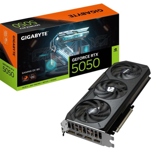Видеокарта Gigabyte PCI-E 5.0 GV-N5050GAMING OC-8GD 1.0 NVIDIA GeForce RTX 5050 8Gb 128bit GDDR7 2572/28000 HDMIx1 DPx3 HDCP Ret