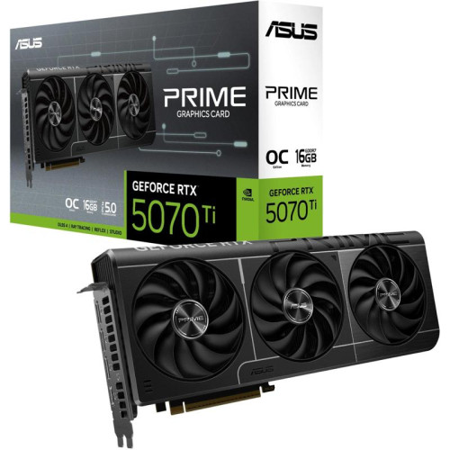 Видеокарта Asus PCI-E PRIME-RTX5070TI-O16G NVIDIA GeForce RTX 5070TI 16Gb 256bit GDDR7 2640/23000 HDMIx2 DPx3 HDCP Ret