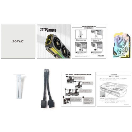 Видеокарта Zotac RTX5070Ti SOLID CORE OC WHITE ED 16GB GDD7 256bit 3xDP HDMI 3FAN PREMIUM PACK