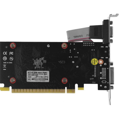 Видеокарта Biostar PCI-E GT710-2GB D3 LP NVIDIA GeForce GT 710 2Gb 64bit DDR3 954/1333 DVIx1 HDMIx1 CRTx1 HDCP Ret low profile [VN7103THX6]