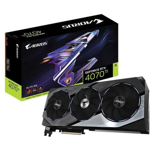 Видеокарта AORUS Bad Pack RTX4070Ti ELITE 12GB GDDR6X 192bit 3xDP HDMI 3FAN RTL (312589) bp