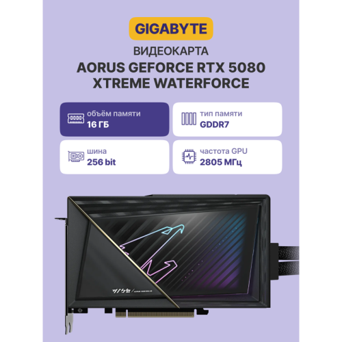 Видеокарта/ GV-N5080AORUSX W-16GD Видеокарта/ GV-N5080AORUSX W-16GD