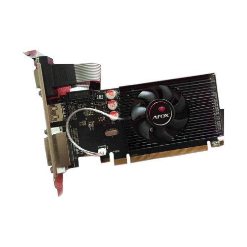 Видеокарта VGA AFOX NVIDIA Geforce G210 LP 512MB, DDR3/64-bit, PCIe 2.0, 1xDVI-I, 1xHDMI, 1xD-Sub, 1-slot