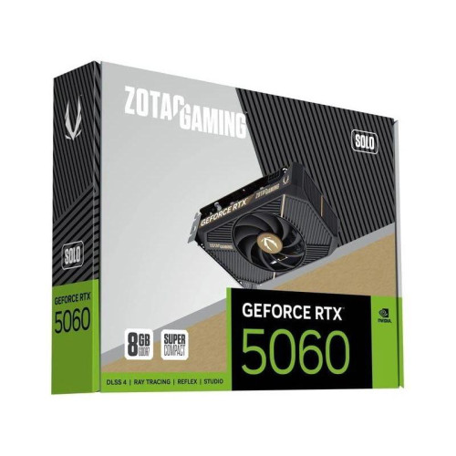 Видеокарта Zotac PCI-E 5.0 RTX 5060 SOLO NVIDIA GeForce RTX 5060 8Gb 128bit GDDR7 2497/28000 HDMIx1 DPx3 HDCP Ret