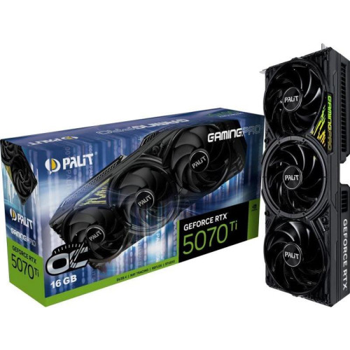 Видеокарта Palit PCI-E RTX5070Ti GAMINGPRO OC NVIDIA GeForce RTX 5070TI 16Gb 256bit GDDR7 2295/28000 HDMIx1 DPx3 HDCP Ret