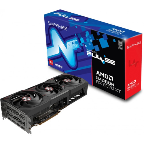 Видеокарта Sapphire RX9070XT PULSE 16GB GDDR6 256bit 2xDP 2xHDMI 3FAN RTL