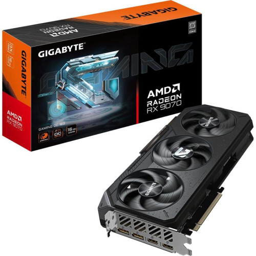 Видеокарта Gigabyte PCI-E GV-R9070 GAMING OC-16GD 1.0 AMD Radeon RX 9070XT 16Gb 256bit GDDR6 2175/20000 HDMIx2 DPx2 HDCP Ret
