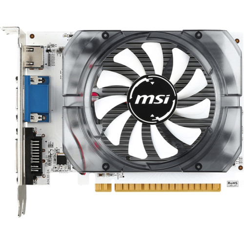 Видеокарта VGA MSI NVIDIA GeForce GT N730-2GD3V3 2GB, DDR3/128-bit, PCIe 2.0, 1xD-Sub, 1xHDMI 1.4, 1xDVI-I, 1-slot