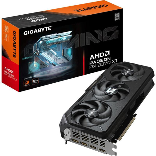 Видеокарта Gigabyte PCI-E 5.0 GV-R9070XTGAMING-16GD AMD Radeon RX 9070XT 16Gb 256bit GDDR6 2400/20000 HDMIx2 DPx2 HDCP Ret