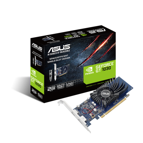 Видеокарта/ VGA ASUS NVIDIA GeForce GT 1030 2GB, GDDR5/64-bit, PCIe 3.0, 1xHDMI 2.0, 1xDP, 2-slot 90YV0AT2-M0NA00 Видеокарта/ VGA ASUS NVIDIA GeForce GT 1030 2GB, GDDR5/64-bit, PCIe 3.0, 1xHDMI 2.0, 1xDP, 2-slot 90YV0AT2-M0NA00