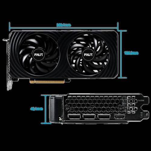 Видеокарта Palit PCI-E 5.0 RTX5060Ti DUAL NVIDIA GeForce RTX 5060TI 8Gb 128bit GDDR7 2407/28000 HDMIx1 DPx3 HDCP Ret