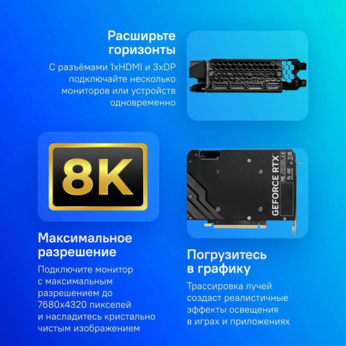 Видеокарта Palit PCI-E 4.0 RTX4060Ti DUAL NVIDIA GeForce RTX 4060TI 8Gb 128bit GDDR6 2310/18000 HDMIx1 DPx3 HDCP Ret [NE6406T019P1-1048D]