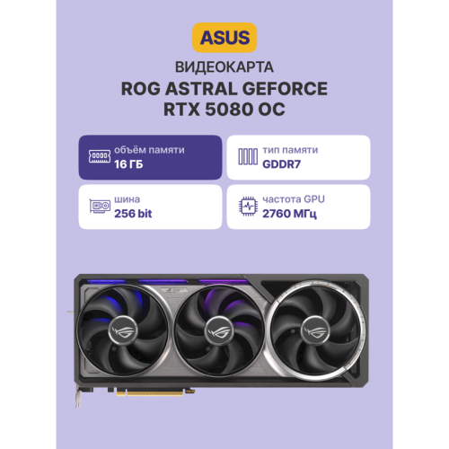 Видеокарта/ ROG-ASTRAL-RTX5080-O16G-GAMING Видеокарта/ ROG-ASTRAL-RTX5080-O16G-GAMING