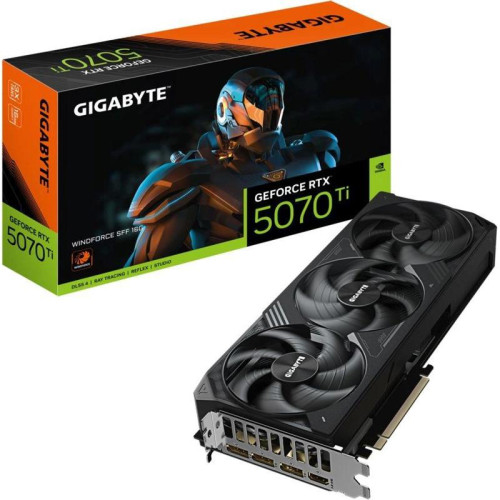 Видеокарта Gigabyte PCI-E GV-N507TWF3-16GD 1.0 NVIDIA GeForce RTX 5070TI 16Gb 256bit GDDR7 2452/28000 HDMIx1 DPx3 HDCP Ret