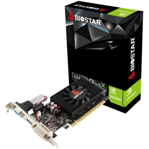 Видеокарта Biostar PCI-E GT710-2GB D3 LP NVIDIA GeForce GT 710 2Gb 64bit DDR3 954/1333 DVIx1 HDMIx1 CRTx1 HDCP Ret low profile [VN7103THX6]