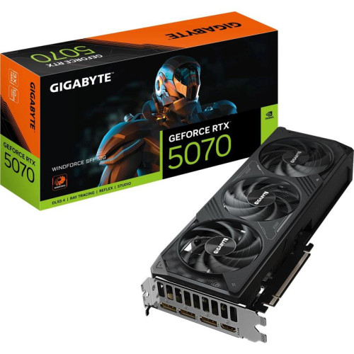 Видеокарта Gigabyte PCI-E GV-N5070WF3-12GD 1.0 NVIDIA GeForce RTX 5070 12Gb 192bit GDDR7 2542/28000 HDMIx1 DPx3 HDCP Ret
