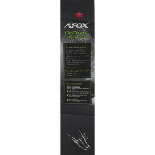 Видеокарта Afox PCI-E 2.0 AF220-1024D3L2 NVIDIA GeForce GT 220 1Gb 128bit DDR3 625/1580 DVIx1 HDMIx1 CRTx1 HDCP Ret low profile