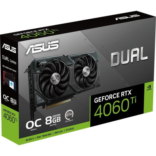 Видеокарта ASUS PCI-E 4.0 DUAL-RTX4060TI-O8G NVIDIA GeForce RTX 4060TI 8Gb 128bit GDDR6 2520/18000 HDMIx1 DPx3 HDCP Ret [DUAL-RTX4060TI-O8G]