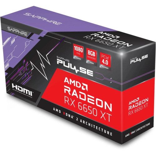 Видеокарта Sapphire PCI-E 4.0 11319-07-20G PULSE RX 6650 XT GAMING OC AMD Radeon RX 6650XT 8Gb 128bit GDDR6 2410/17500 HDMIx1 DPx3 HDCP Ret [11319-07-20G]