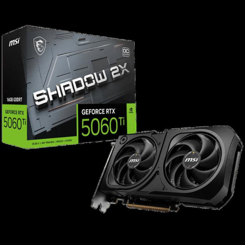 Видеокарта MSI RTX5060Ti SHADOW 2X OC PLUS 16GB GDDR7 128bit 3xDP HDMI 2FAN RTL