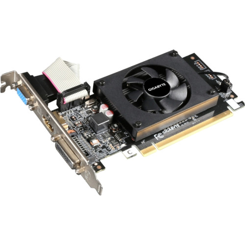 Видеокарта Gigabyte PCI-E GV-N710D3-2GL 2.0 NVIDIA GeForce GT 710 2Gb 64bit DDR3 954/1600 DVIx1 HDMIx1 CRTx1 HDCP Ret low profile [GV-N710D3-2GL 2.0]
