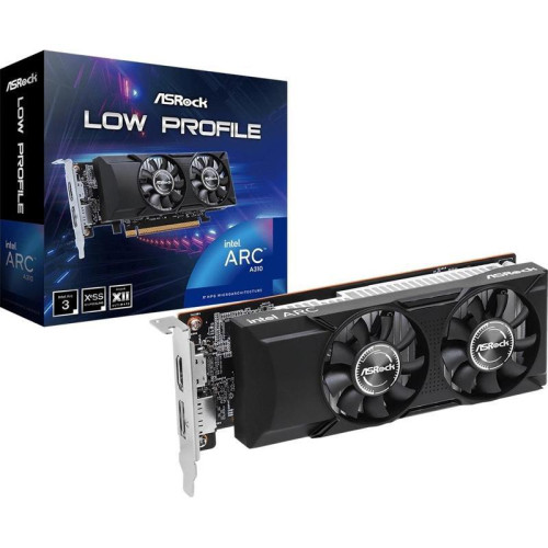 Видеокарта Asrock PCI-E 4.0 A310 LP 4G INTEL ARC A310 4Gb 64bit GDDR6 2000/15500 HDMIx1 DPx1 HDCP Ret low profile [A310 LP 4G]