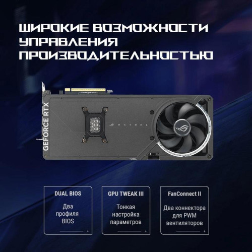 Видеокарта Asus PCI-E ROG-ASTRAL-RTX5080-O16G-GAMING NVIDIA GeForce RTX 5080 16Gb 256bit GDDR7 2760/30000 HDMIx2 DPx3 HDCP Ret