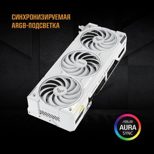 Видеокарта Asus PCI-E 5.0 TUF-RTX5070TI-O16G-WHITE-GAMING NVIDIA GeForce RTX 5070TI 16Gb 256bit GDDR7 2588/28000 HDMIx2 DPx3 HDCP Ret