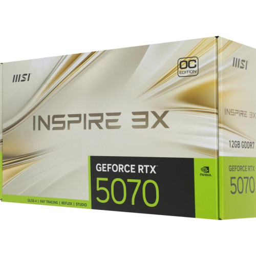 Видеокарта PCIE16 RTX5070 12GB RTX 5070 12G INSPIRE 3X OC MSI