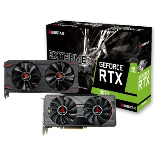 Видеокарта Biostar PCI-E 4.0 RTX3070-8GB LHR NVIDIA GeForce RTX 3070 8Gb 256bit GDDR6 1500/14000 HDMIx1 DPx3 HDCP Ret [VN3706RM82]