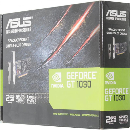 Видеокарта ASUS PCI-E GT1030-2G-BRK NVIDIA GeForce GT 1030 2Gb 64bit GDDR5 1228/6008 HDMIx1 DPx1 HDCP Ret low profile [GT1030-2G-BRK]