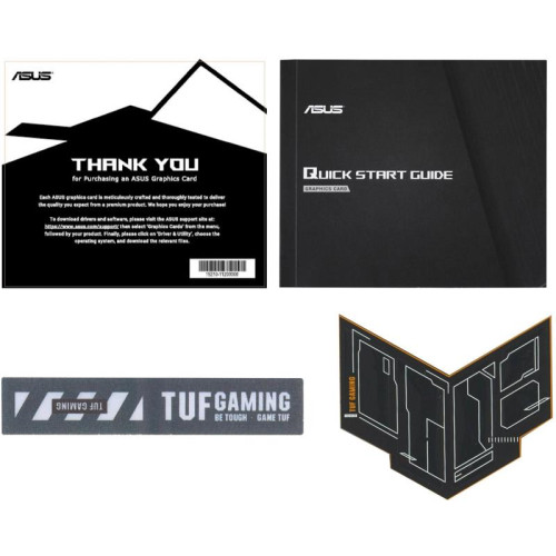 Видеокарта Asus PCI-E 5.0 TUF-RX9060XT-O16G-GAMING AMD Radeon RX 9060XT 16Gb 128bit GDDR6 2800/20000 HDMIx1 DPx2 HDCP Ret