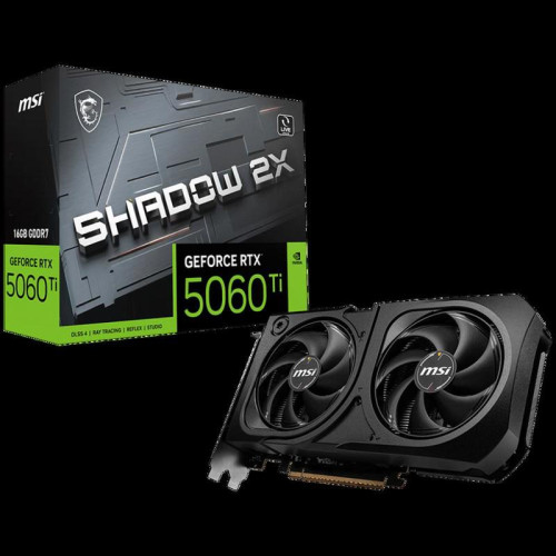 Видеокарта MSI RTX5060Ti SHADOW 2X PLUS 16GB GDDR7 128bit 3xDP HDMI 2FAN RTL