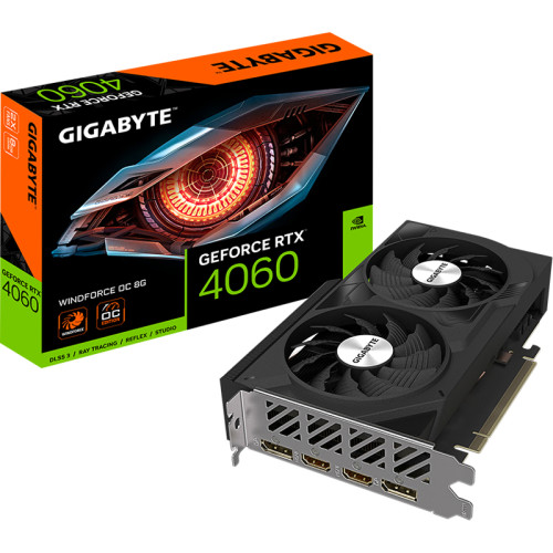 GV-N4060WF2OC-8GD VGA GIGABYTE NVIDIA GeForce RTX 4060 WINDFORCE OC 8G 8GB, GDDR6/128-bit, PCIe 4.0, 2xHDMI 2.1, 2xDP, 2.1-slot