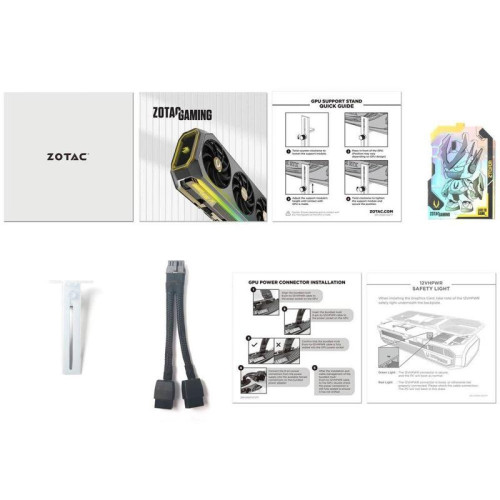 Видеокарта Zotac RTX5070Ti SOLID CORE OC WHITE ED 16GB GDD7 256bit 3xDP HDMI 3FAN PREMIUM PACK