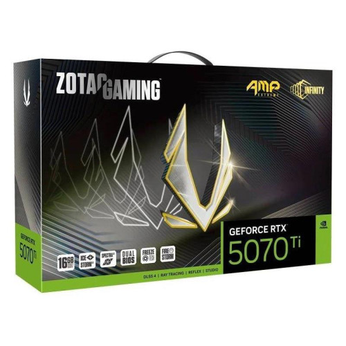 Видеокарта Zotac PCI-E 5.0 RTX 5070TI AMP EXTREME INFINITY NVIDIA GeForce RTX 5070TI 16Gb 256bit GDDR7 2512/28000 HDMIx1 DPx3 HDCP Ret