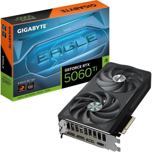 Видеокарта Gigabyte PCI-E 5.0 GV-N506TEAGLE OC-16GD 1.0 NVIDIA GeForce RTX 5060TI 16Gb 128bit GDDR7 2617/28000 HDMIx1 DPx3 HDCP Ret