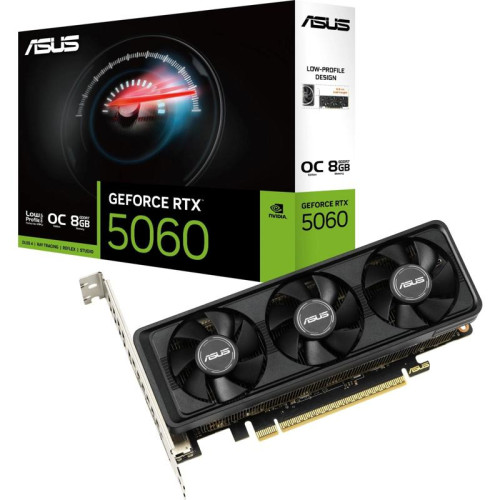 Видеокарта Asus PCI-E 4.0 RTX5060-O8G-LP-BRK NVIDIA GeForce RTX 5060 8Gb 128bit GDDR7 2550/28000 HDMIx1 DPx3 HDCP Ret